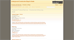 Desktop Screenshot of buyersguide.undergroundconstructionmagazine.com